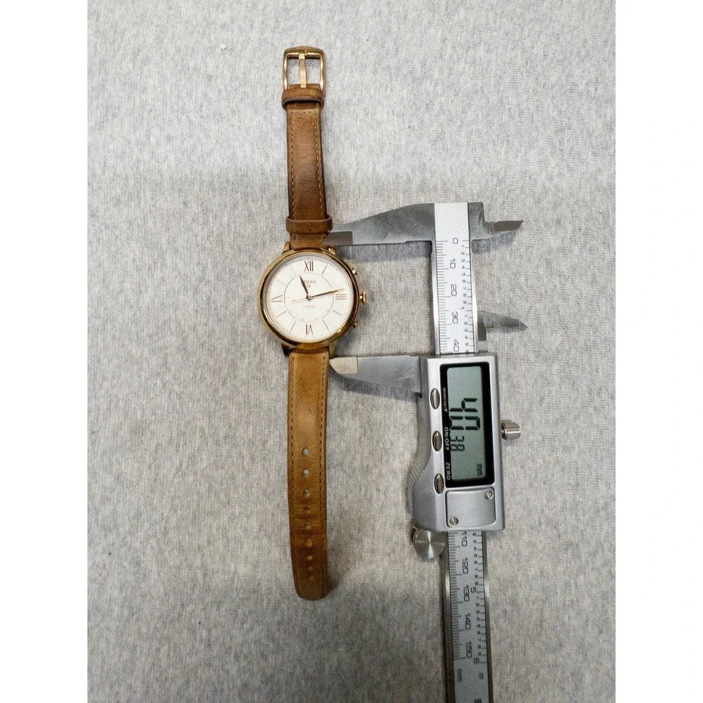 Fossil Q Jacqueline 36mm Rose Gold Case Hybrid Smart Watch New Coin Battery